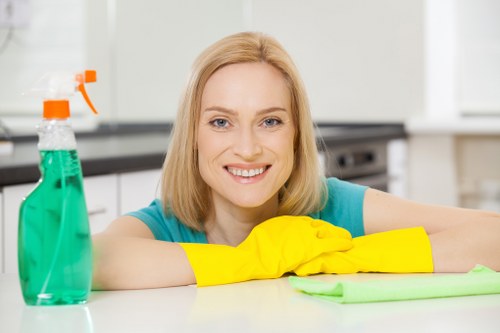 Cleaner preparing a carpet cleaning appointment