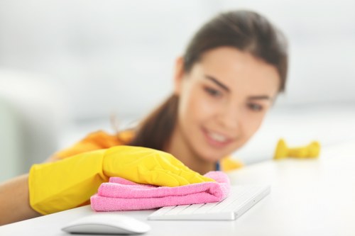 Customer concern being logged for carpet cleaning service review
