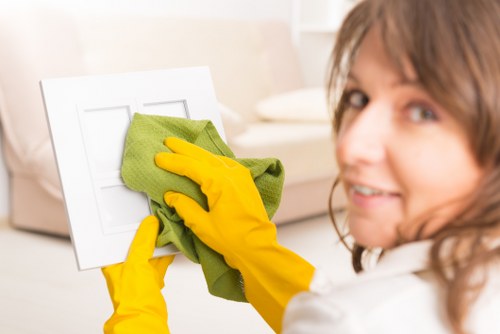 Staff member carrying out professional carpet cleaning training